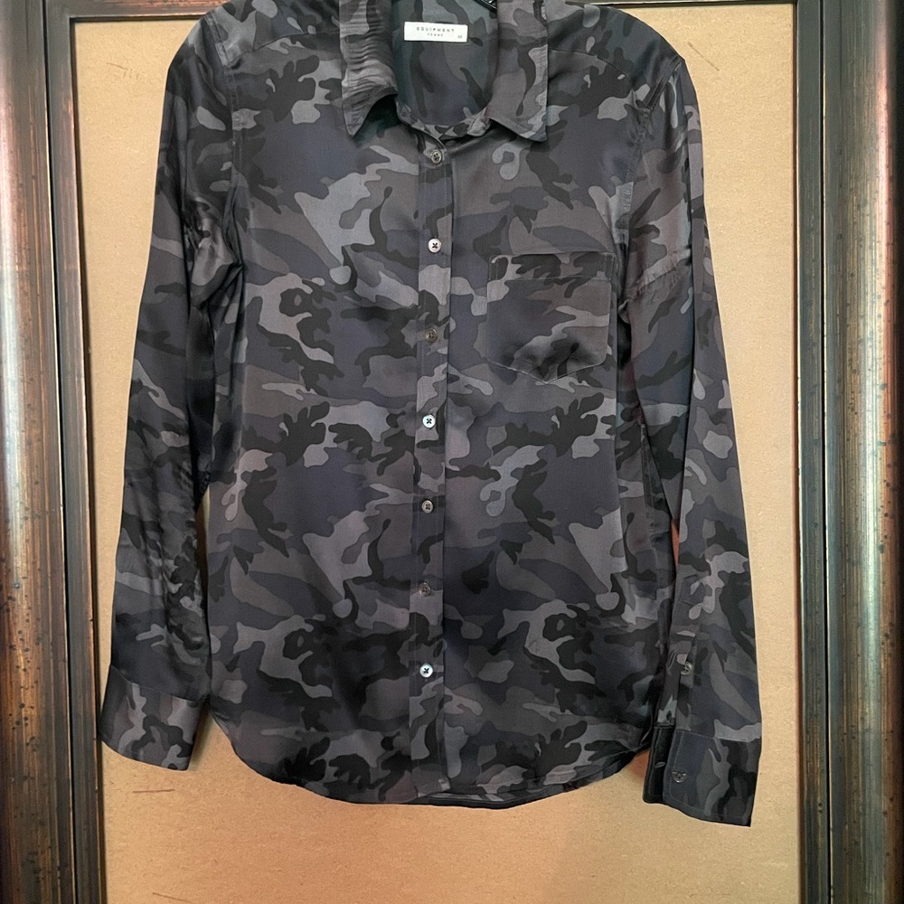 Equipment Women's Silk Camouflage Blouse